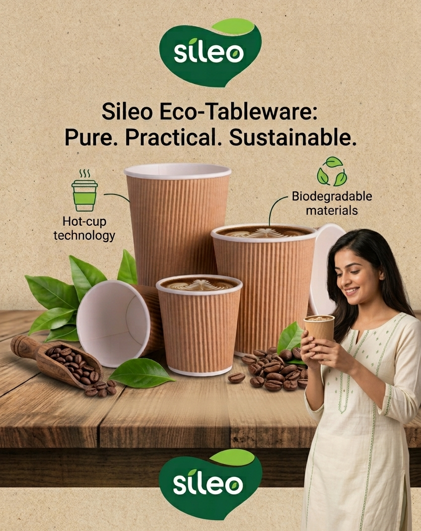 Sileo Disposable Paper Tea/Coffee Cups | Biodegradable Paper Cup for Cocktail, Cold Drink, Juice | Eco-Friendly, Portable, Convenient | 110 ML Ripple Paper Cups Pack of 5 (25 cups Each) Total 125 Cups